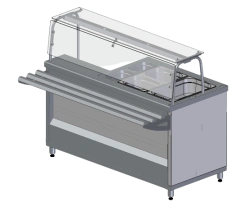 Electric counter-marmite PMVE15U (1500mm, universal, first and second courses)