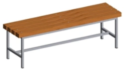 Bench on metal frame. Standard