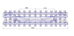 Blunt crossing cross of type P50 of type 1/9 of 1520 mm gauge of project 1623.02.000-01