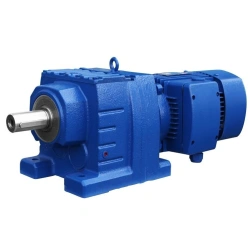 Coaxial spur gearbox and gearmotor