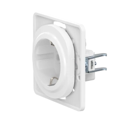 CADUCEUS ALING EON Flush-mounted earthing socket without cover with plastic base 16A, 250V~, white, art. no. E630.0 (m