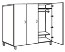 Three-leaf wardrobe SHK-7