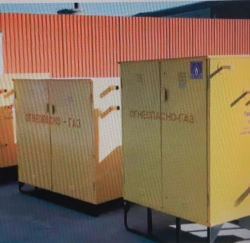 Closed-case and on-frame gas-regulating units