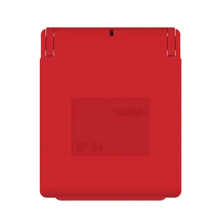 CADUCEUS ALING Connecting products Panel socket with grounding 16A, 250V~, IP54, red/red, art. 231.44