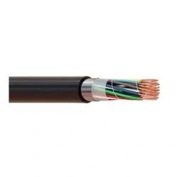 Telephone cables with polyethylene insulation, with water-blocking materials, sheathed in polymer composites not containing