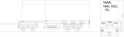 Containerised four-axle trailer BZAP 94564L