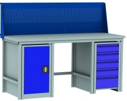 Reinforced locksmith's workbench VSU with a cabinet