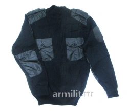 Semifinished product (cut, coupon) of a dark blue woollen jumper, type B, for employees of internal affairs bodies of the Russia