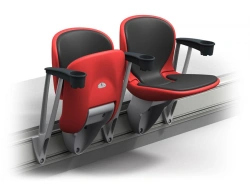 Folding semi-upholstered armchair "Etalon-M" with cup holder