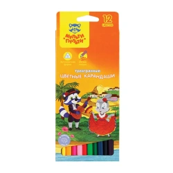 Coloured pencils Multi-Pulti "Coon in Spain", 12-colour, three-edge, sharpened, cardboard, europodweight