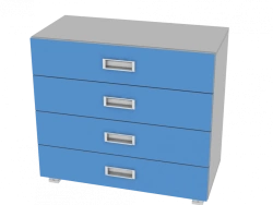 Storage cabinet with 4 drawers 800x400x734mm (WxHxH)