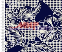 Synthetic knitted fabric (B-92%, PU-8%), printed, culinary