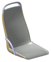 Passenger seat with handrail, right side stop L01R35.6820032.