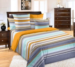 Bed linen for adults, of cotton fabrics, in sets and separate items: sheets, including stretch sheets,
