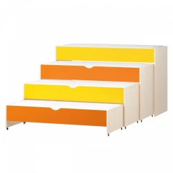 Children's four-drawer pull-out bed "Smile"