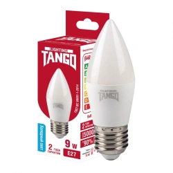LED Lamp 9W E27 candle 6500K 220V (TANGO LED C37-9W-E27-WW) TANGO RUSSIA