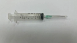 Injection syringe for single use sterile three-detailed "Luer" of nominal capacity 10 ml with needle