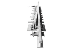 2764.11.000 Straight frame rail with curved shank type P65 grade 1/11-1/9