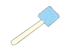 Disposable sterile medical foam tupfer (small)