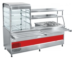 Refrigerated display counter with refrigerated chamber universal marmite PVCM-70KMU left-handed