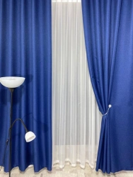 Portieres (functional-decorative curtain of dense fabric materials)