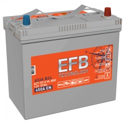 Accumulator battery starter lead-acid TUBOR ASIA EFB 6ST-57.1(0) VL V00