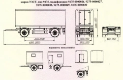 Trailer, brand UZST, type 9275, modifications 9275-0000026, 9275-0000027, 9275-0000028, 9275-0000029