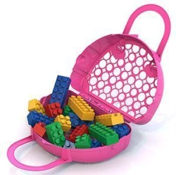 Basket bag with construction set (52 pieces)
