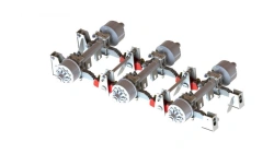 3-axle axle unit 9333125.30.000: wheel axle 9323313.00.000 on spring-balanced suspension U31-0N.30.000