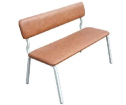 Bench with backrest