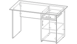Single-desk writing desk (Chancellor brand)