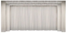 White cabinet curtain set model "White 1"