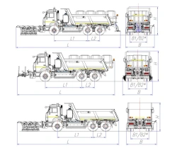 Universal road maintenance machine model MK-4534-G8