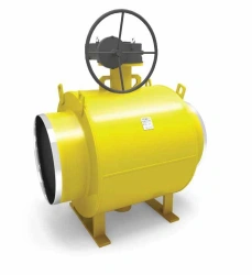 Ball valve LD KSHTSPR Gas of steel 20 DN300 Ru2,5MPa full bore with reducer