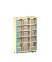 Cloakroom shoe rack with plastic drawers