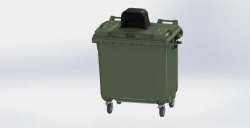 Mobile waste bin 770l Art.26.C19.H (20.804.70.PE; 21.053.70.T)