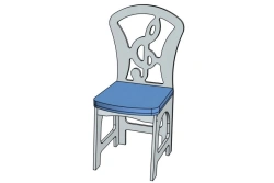Chair ''Violin Key'' H=300 (paint)/ StD90