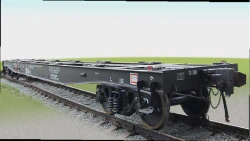 Flat wagon for carriage of large-capacity containers | model 13-2116