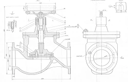 Non-return shut-off valve bronze flanged through valve DN 100, PN 1,0 MPa ITSHL.491925.026-02 (522-35.4168-02)