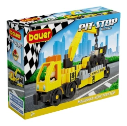 Children's developmental toy Bauer series "Pit Stop" set "Wrecker and racing car" in a box (colour yellow, black)