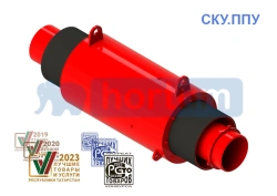 SKU.PPU - bellows compensating device with heat- and hydro-insulated bellows and sleeve in polyethylene sheath under P