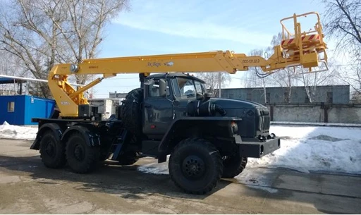 Electric Aerial Work Platform PSS-131.22E on Ural 4320-1151 Chassis