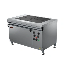 Electric four-burner cooker with griddle cabinet PE-0,48ShP