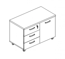 Office equipment cabinet 80*60*75 "Comfort" K.304