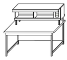 Metal laboratory table for physical research SF-1(m)