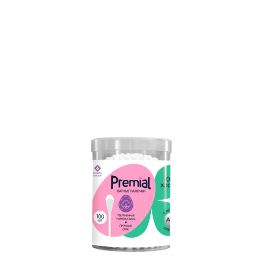 Classic Cotton Swabs with Plastic Applicator for Gentle Cleaning - PREMIAL