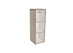 Shelf with glass, medium, narrow 406*402*1220 mm ASUS-2