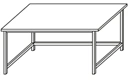 Utility table on metal frame SP-6