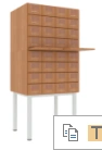 Catalogue cabinet, 2-module, 32 drawers (4x8), on supports