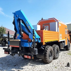 Special cargo-passenger truck model 675414 with CMU (INMAN IM150 JSC) on KAMAZ 43118 chassis.